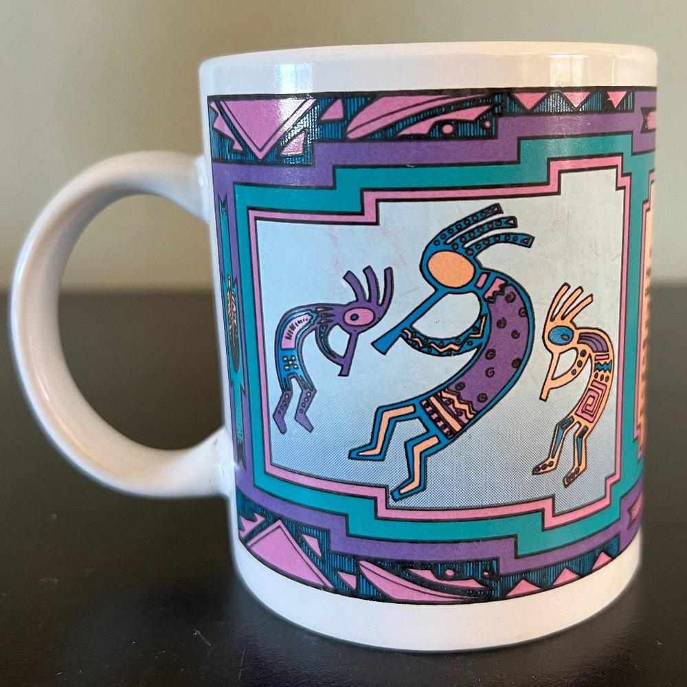 Legend of Kokopelli Flute Player Ceramic Coffee Mug Cup Native American